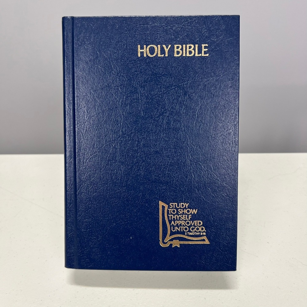 Vintage KJV Holy Bible Broadman & Holman‎ Blue Hardcover 1973 1998 0879816007